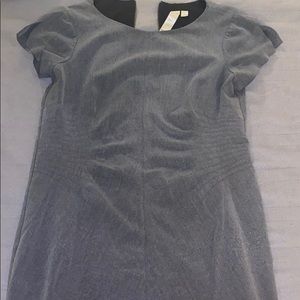 Gray knee length business dress